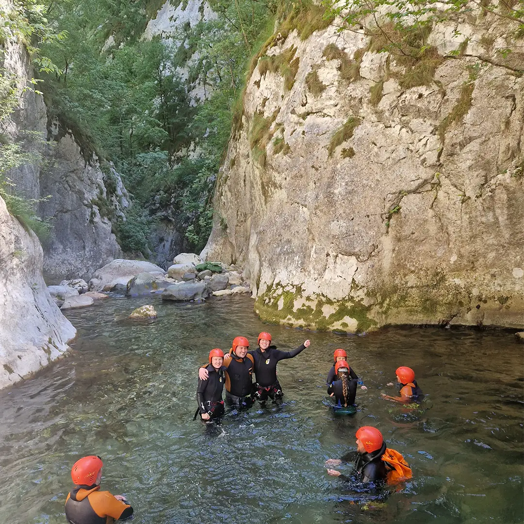 Canyoning Bosnia adventure tour in Sutjeska National Park with Camp Nomad